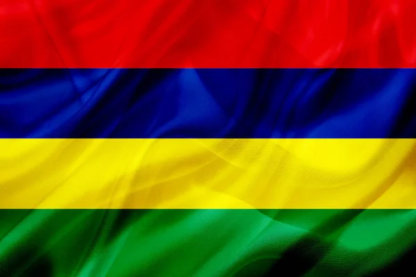 Флаг Маврикия на шелковой или шелковистой текстуре — стоковое фото