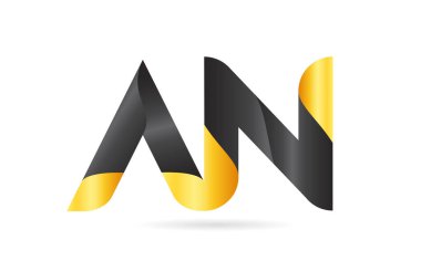 katıldı veya bağlı An A N sarı siyah alfabe harf logo com