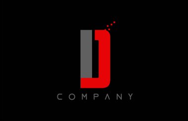 alfabe harfi D logo şirket simgesi tasarımı