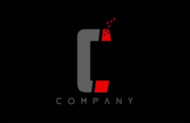 alfabe harfi C logo şirket simgesi tasarımı