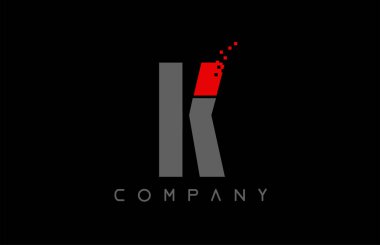 alfabe harfi K logo şirket simgesi tasarımı