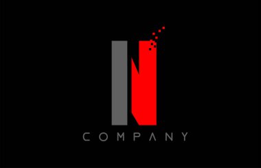 alfabe harfi N logo şirket simgesi tasarımı