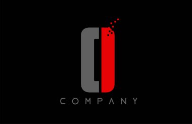 alfabe harfi O logo şirket simgesi tasarımı