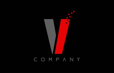 alfabe harfi V logo şirket simgesi tasarımı