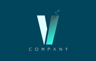 alfabe harfi V logo şirket simgesi tasarımı