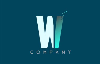 alfabe harfi W logo şirket simgesi tasarımı