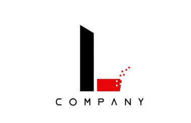 alfabe harfi L logo şirket simgesi tasarımı