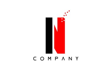 alfabe harfi N logo şirket simgesi tasarımı