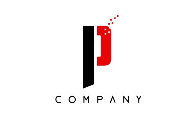 alfabe harfi P logo şirket simgesi tasarımı