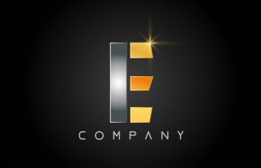 alfabe harfi E logo şirket simgesi tasarımı