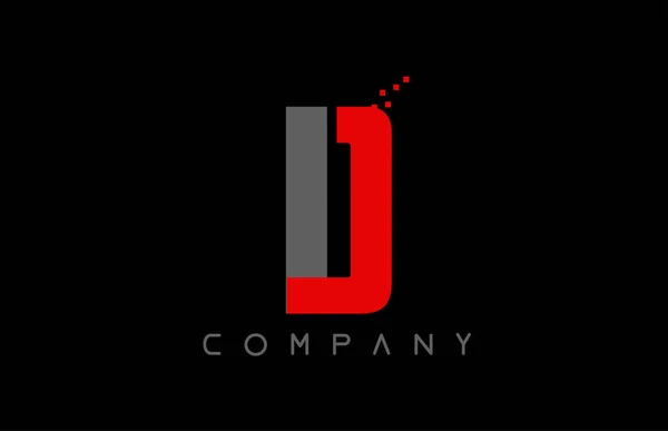 Huruf alfabet D logo perusahaan desain ikon - Stok Vektor