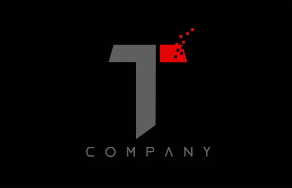 Alfabeto letra T logotipo empresa ícone design — Vetor de Stock