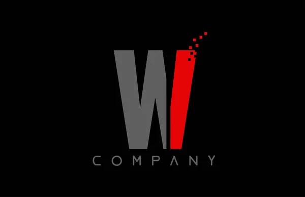 Alfabeto lettera W logo azienda icona design — Vettoriale Stock