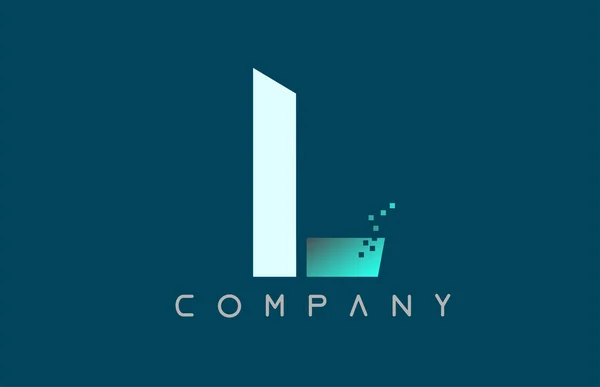 Alfabeto letra L logotipo empresa ícone design — Vetor de Stock