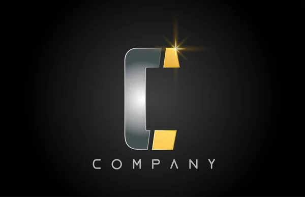 Alfabeto letra C logotipo empresa ícone design —  Vetores de Stock