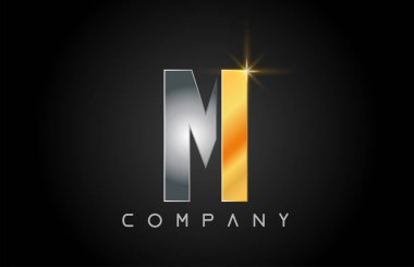 alfabe harfi M logo şirket simgesi tasarımı