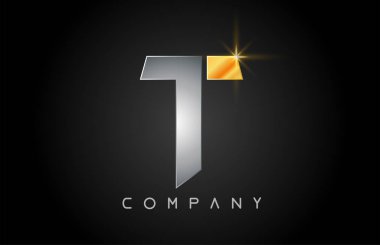 alfabe harfi T logo şirket simgesi tasarımı