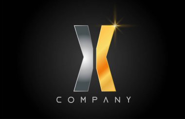 alfabe harfi X logo şirket simgesi tasarımı