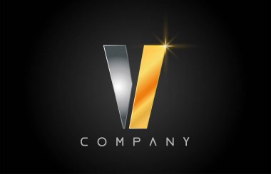 alfabe harfi V logo şirket simgesi tasarımı