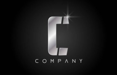 alfabe harfi C logo şirket simgesi tasarımı