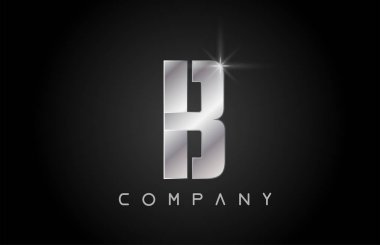 alfabe harfi B logo şirket simgesi tasarımı