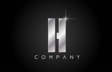 alfabe harfi H logo şirket simgesi tasarımı