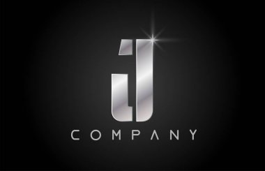 alfabe harfi J logo şirket simgesi tasarımı