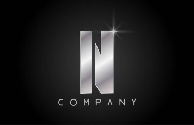 alfabe harfi N logo şirket simgesi tasarımı