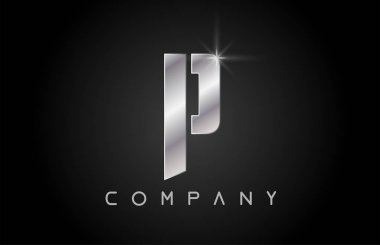 alfabe harfi P logo şirket simgesi tasarımı