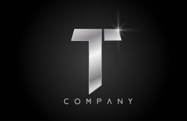 alfabe harfi T logo şirket simgesi tasarımı