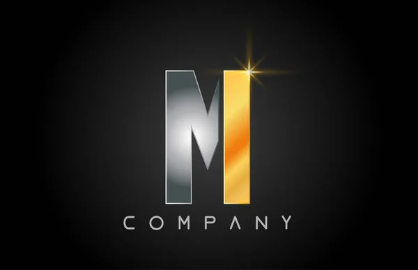 Alfabeto lettera M logo azienda icona design — Vettoriale Stock