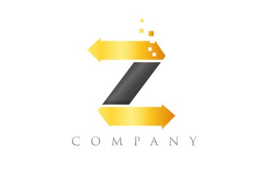 Z siyah sarı sarı mavi alfabe harf logo şirket simgesi desig