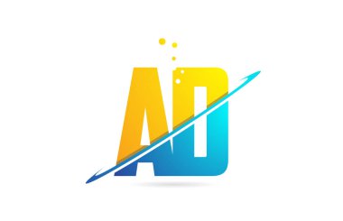 logo şirket simgesi tasarımı için alfabe harfi Reklam A D kombinasyonu