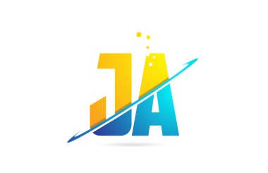 logo şirket simgesi tasarımı için alfabe harfi Ja J Bir kombinasyon