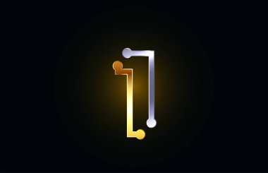 altın ve gümüş metal sayısı 1 bir logo simgesi tasarımı için