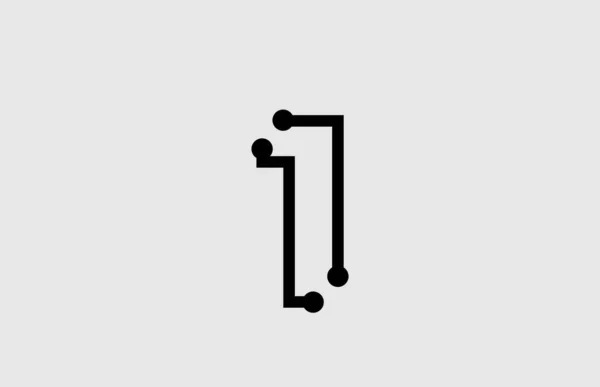 Αριθμός 1 1 Σχεδιασμός λογότυπου με γραμμή και τελείες — Διανυσματικό Αρχείο