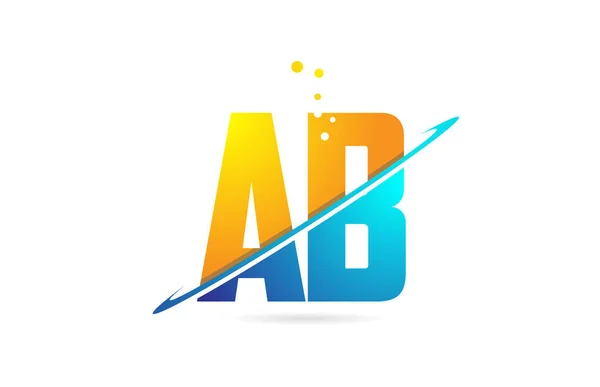 Alphabet lettre AB A B combinaison pour logo entreprise icône design — Image vectorielle