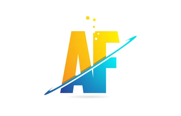 Alfabeto lettera AF A F combinazione per logo azienda icona design — Vettoriale Stock