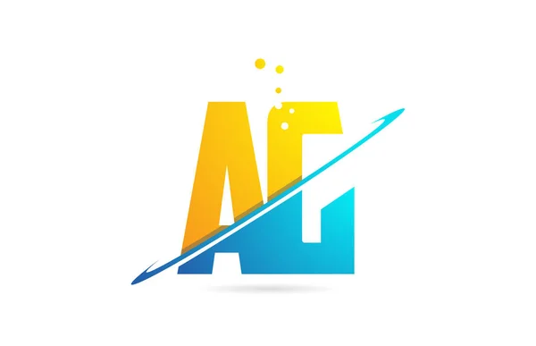 Alphabet lettre AG A G combinaison pour logo entreprise icône design — Image vectorielle