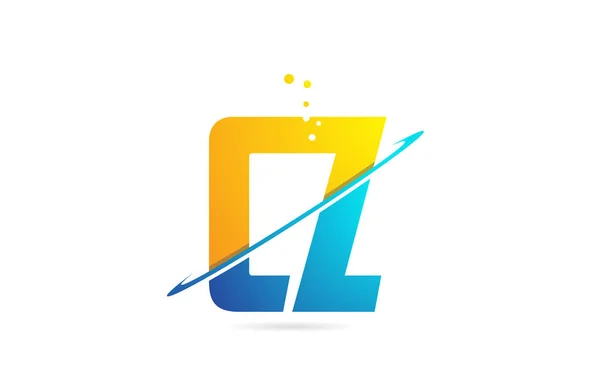 Alfabet huruf CZ C Z kombinasi untuk logo perusahaan desain ikon - Stok Vektor