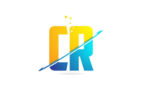 Αλφάβητο γράμμα CR C R συνδυασμός για το λογότυπο εταιρεία σχέδιο εικονίδιο — Διανυσματικό Αρχείο