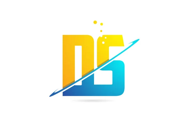 Alfabet letter DS D S combinatie voor logo bedrijf pictogram ontwerp — Stockvector