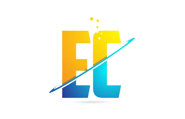 Letra del alfabeto EC E C combinación para el diseño del icono de la compañía del logotipo — Archivo Imágenes Vectoriales