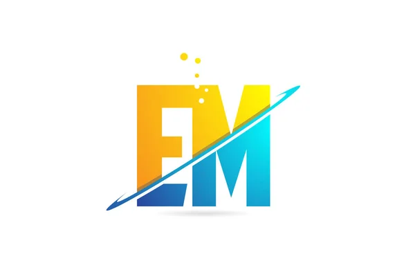 Αλφάβητο γράμμα Em E M για το λογότυπο της εταιρείας σχέδιο εικονίδιο — Διανυσματικό Αρχείο