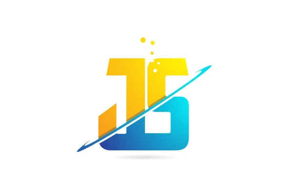 Lettre alphabet JS J S combinaison pour logo entreprise icône design — Image vectorielle