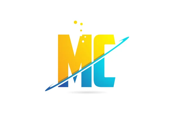 Алфавит буква MC M C комбинация для логотипа компании иконка дизайн — стоковый вектор