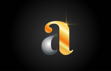 bir şirket için uygun bir altın alfabe harf logo tasarımı