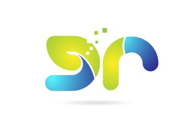 gr g r mavi yeşil kombinasyon alfabe harf logo simge tasarımı