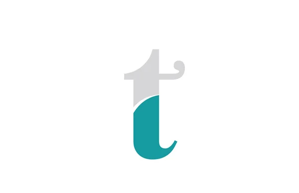 T disegno del logo della lettera dell'alfabeto adatto ad un'azienda o ad un commercio — Vettoriale Stock