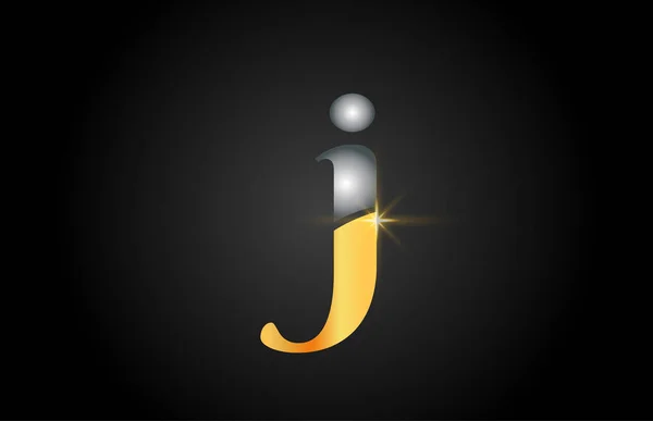 J lettre alphabet or logo design adapté à une entreprise — Image vectorielle